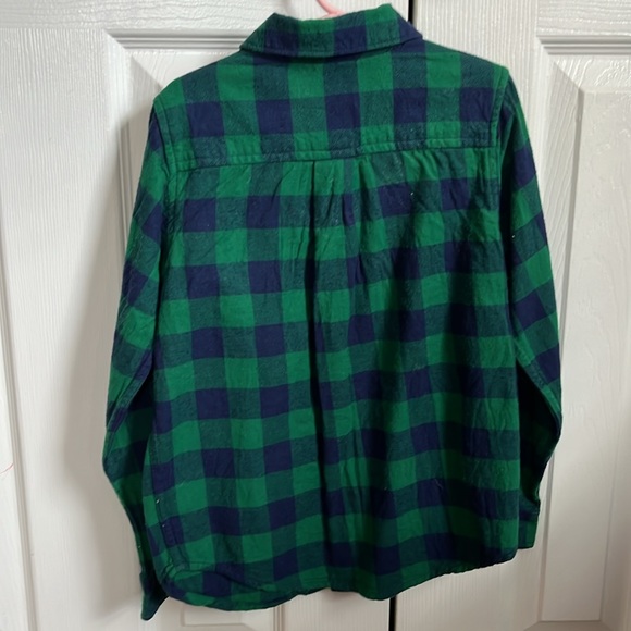 Hanna Andersson - Blue & green flannel shirt - 6 - Picture 3 of 4